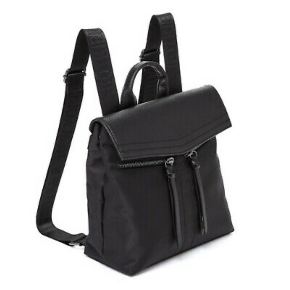 Botkier Mini Trigger Backpack Purse Bag Black Fau… - image 2